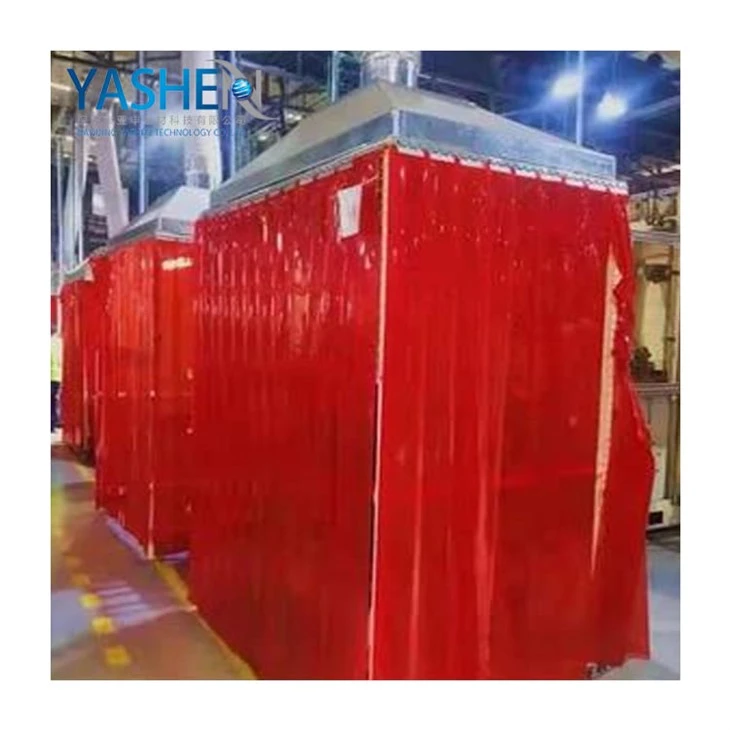 Transparent Red Welding PVC Strip Curtain